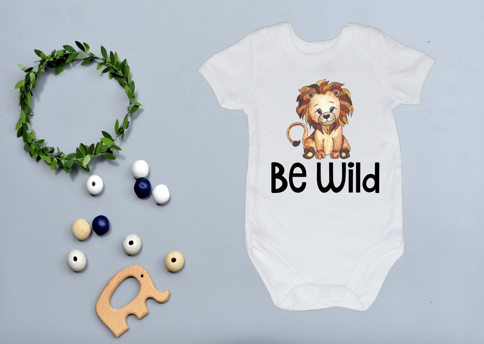 Be wild personalized printed onesies